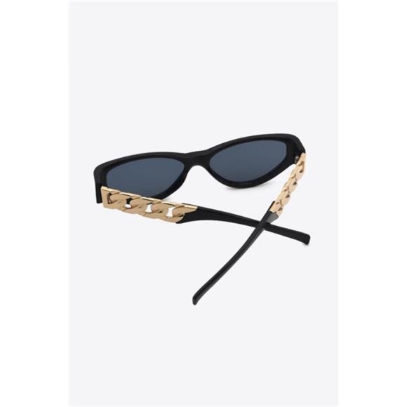 Chain Detail Temple Cat Eye Sunglasses - Picture 15 of 16